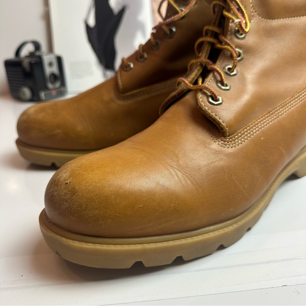 Timberland Wheat Leather Boots | Y2K Heritage Workwear Dadcore 11M - Picture 5 of 12